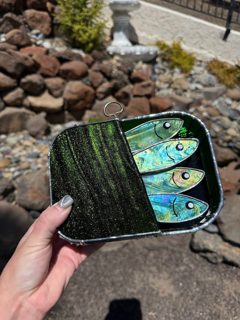 #023 Shimmering Green-dine 3D Tinned Sardine Lamp