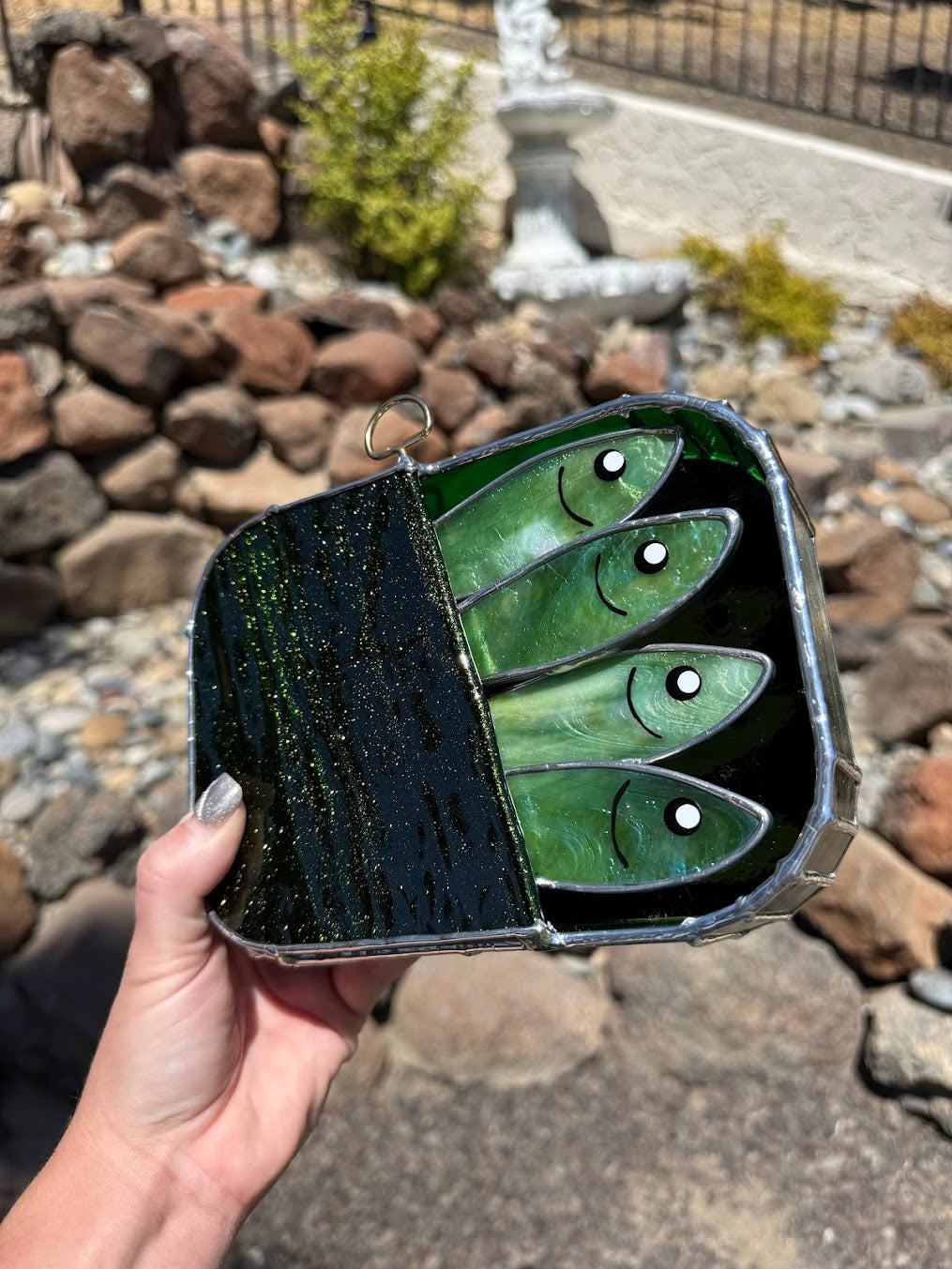 #023 Shimmering Green-dine 3D Tinned Sardine Lamp