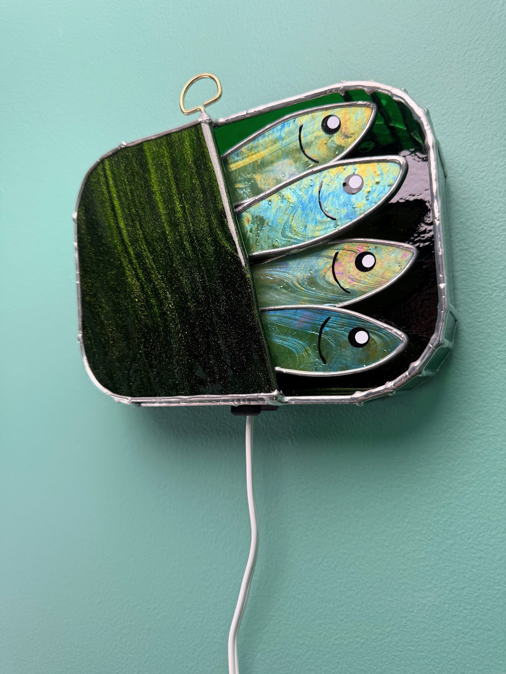 #023 Shimmering Green-dine 3D Tinned Sardine Lamp