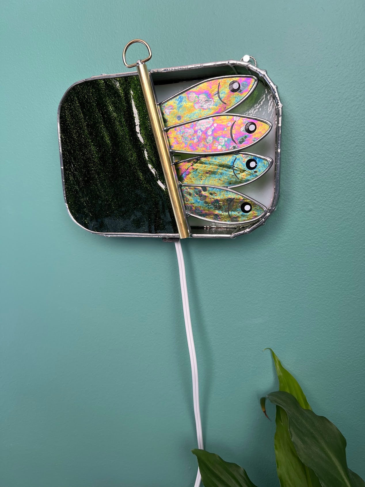 Iridescent Green-dines 3D Tinned Sardine Lamp