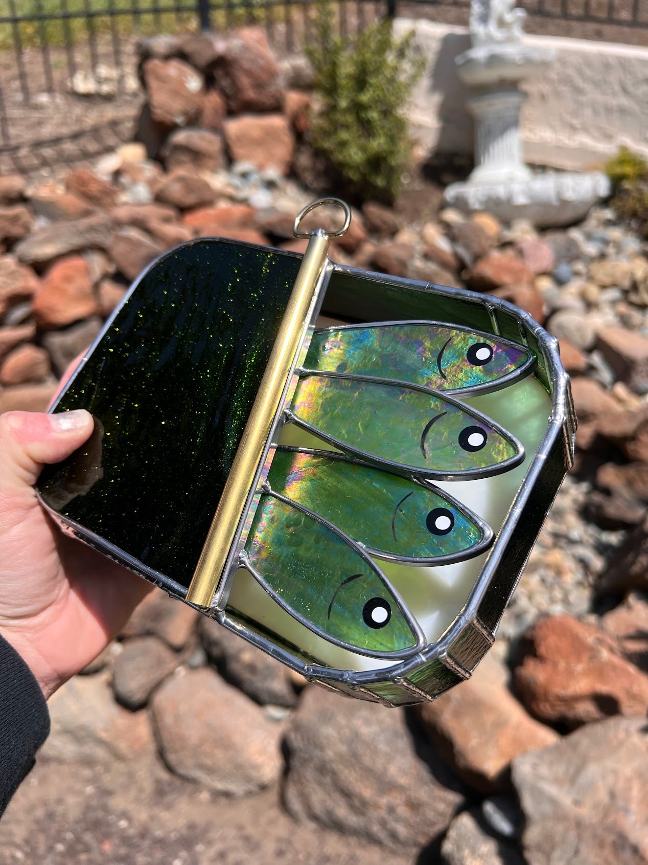 Iridescent Green-dines 3D Tinned Sardine Lamp