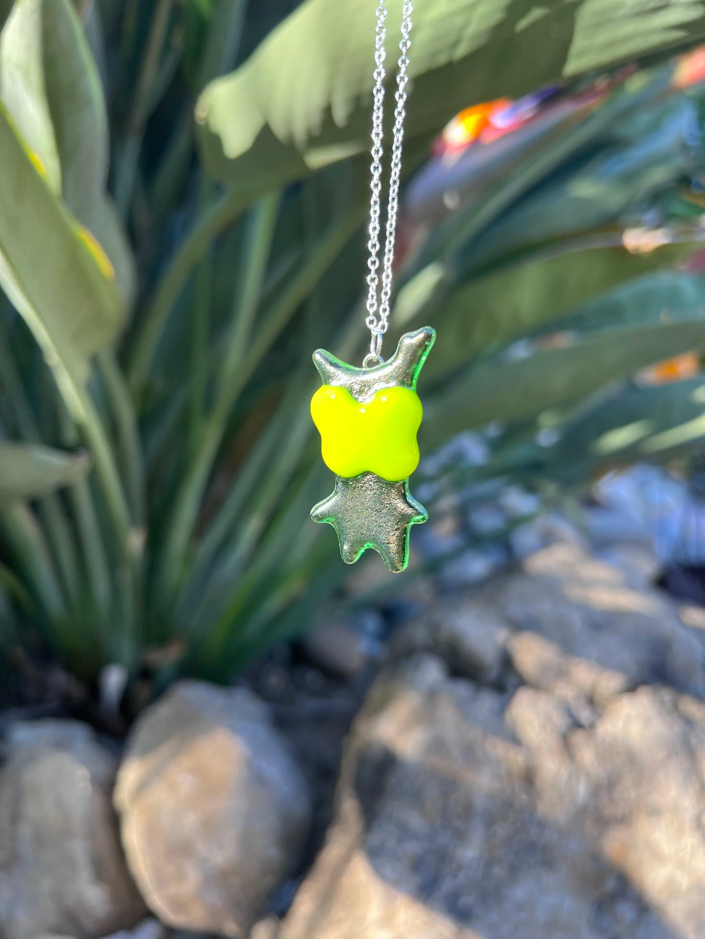 Stained Glass Korok Necklace! Inspired by The Legend of Zelda / Breath of The Wild Video Game!