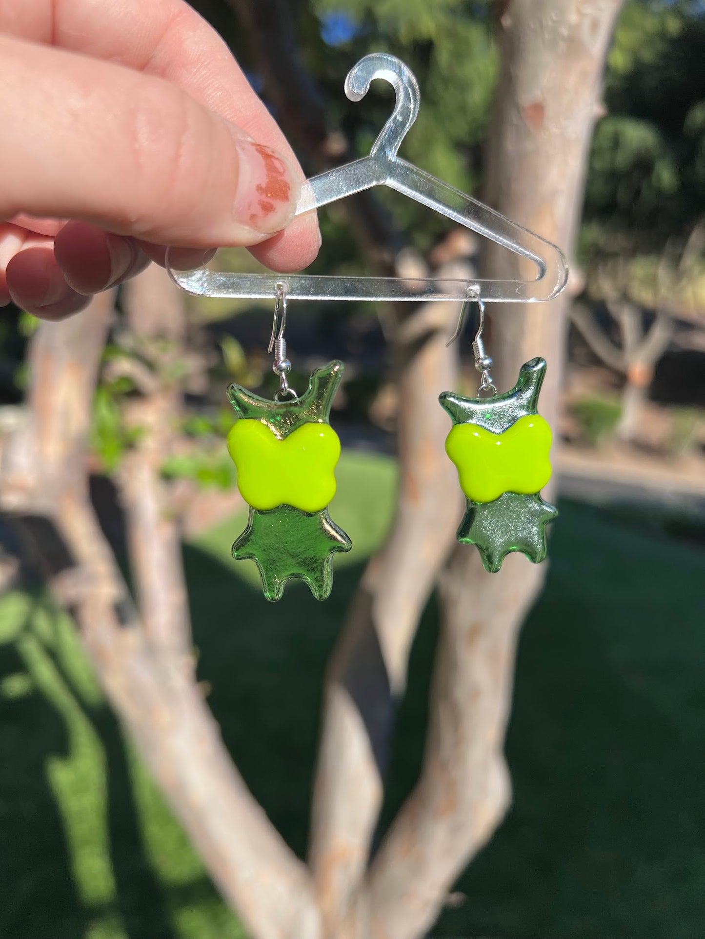 Stained Glass Korok Earrings! Inspired by The Legend of Zelda / Breath of The Wild Video Game!
