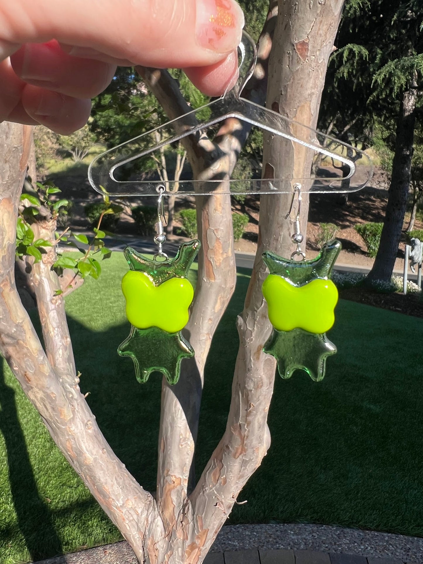 Stained Glass Korok Earrings! Inspired by The Legend of Zelda / Breath of The Wild Video Game!