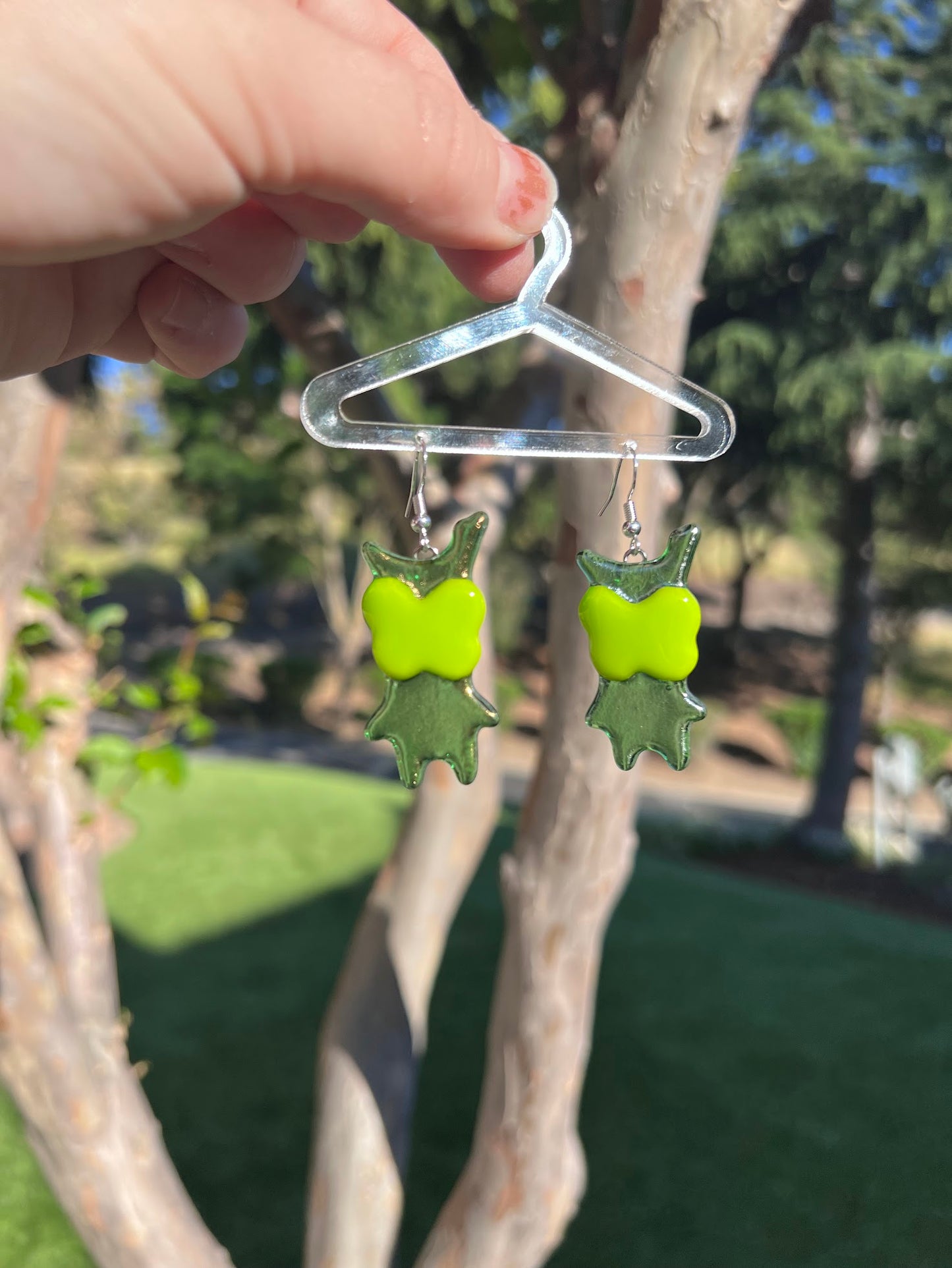Stained Glass Korok Earrings! Inspired by The Legend of Zelda / Breath of The Wild Video Game!