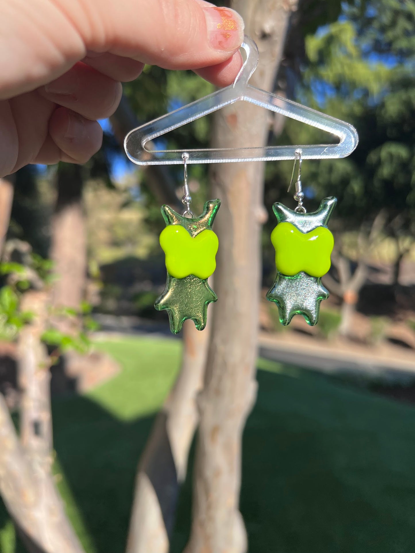 Stained Glass Korok Earrings! Inspired by The Legend of Zelda / Breath of The Wild Video Game!
