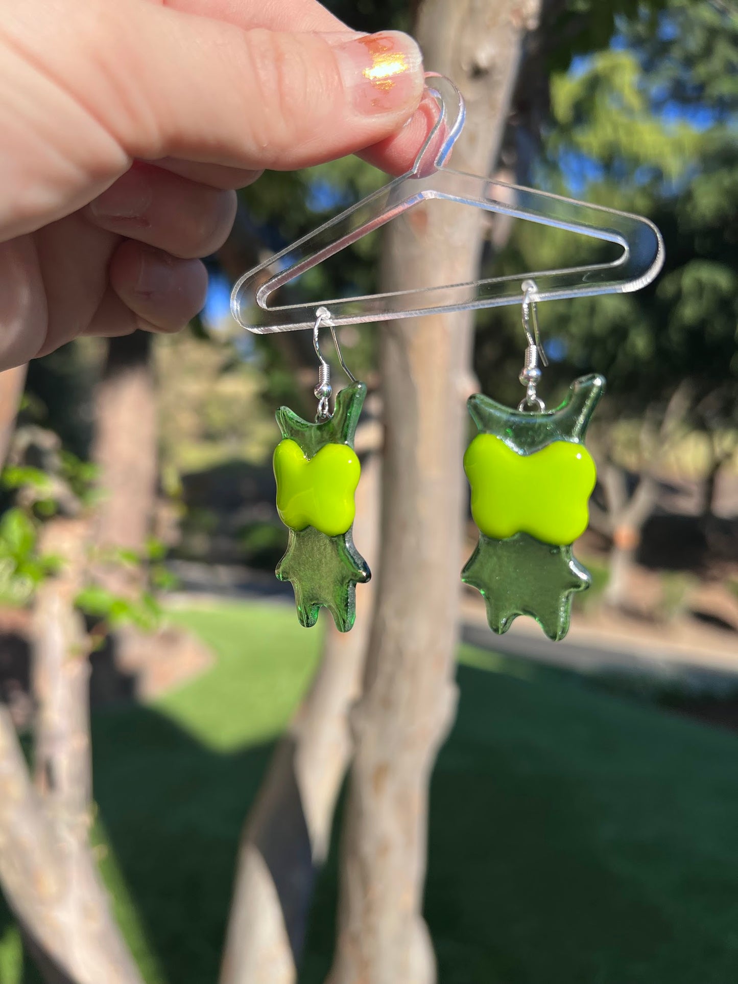 Stained Glass Korok Earrings! Inspired by The Legend of Zelda / Breath of The Wild Video Game!