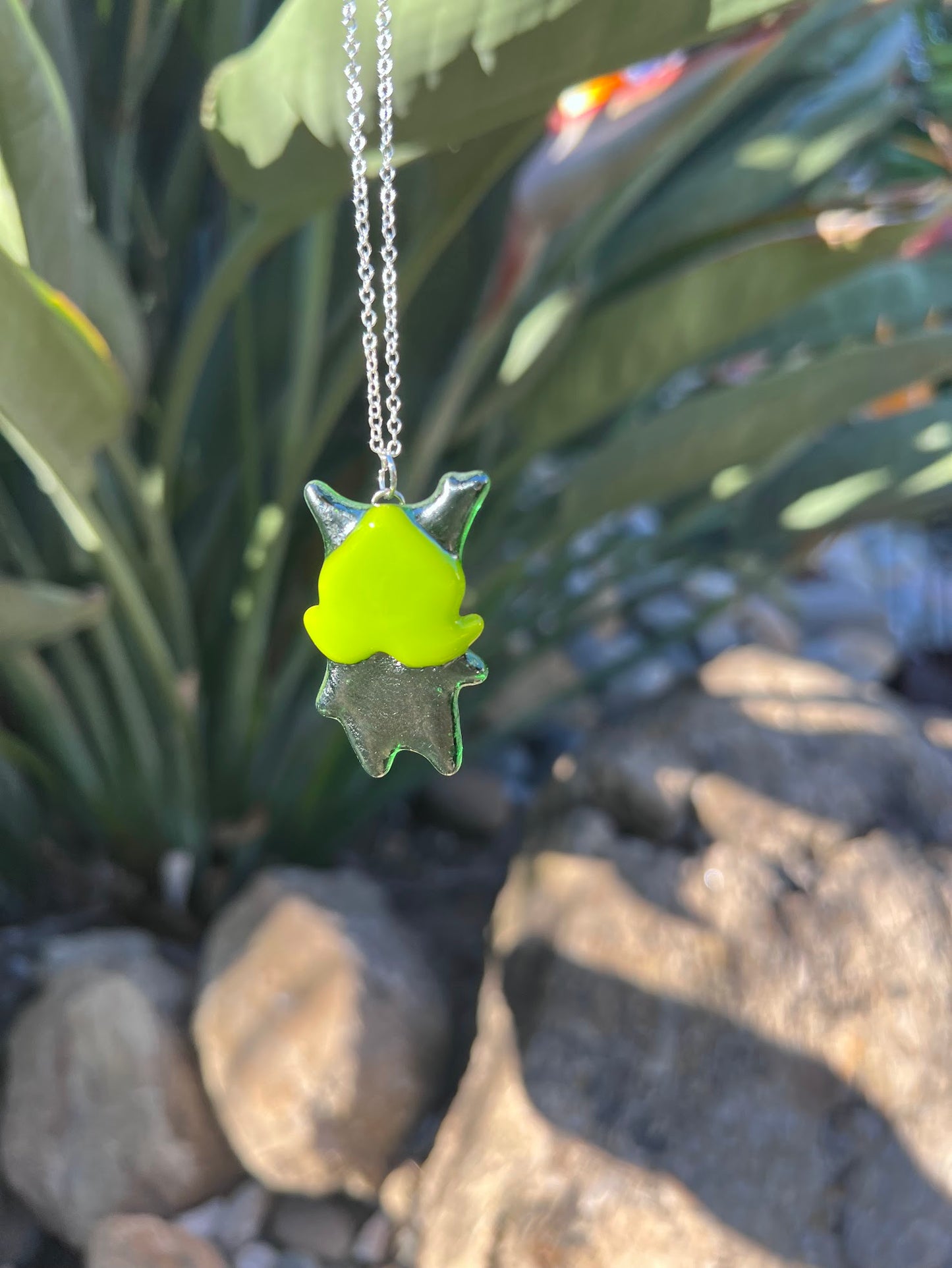 Stained Glass Korok Necklace! Inspired by The Legend of Zelda / Breath of The Wild Video Game!