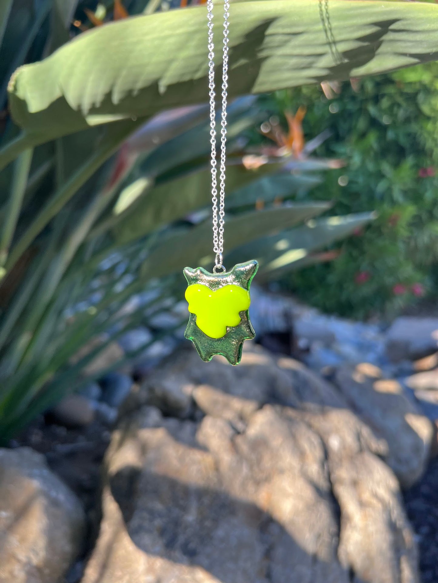 Stained Glass Korok Necklace! Inspired by The Legend of Zelda / Breath of The Wild Video Game!