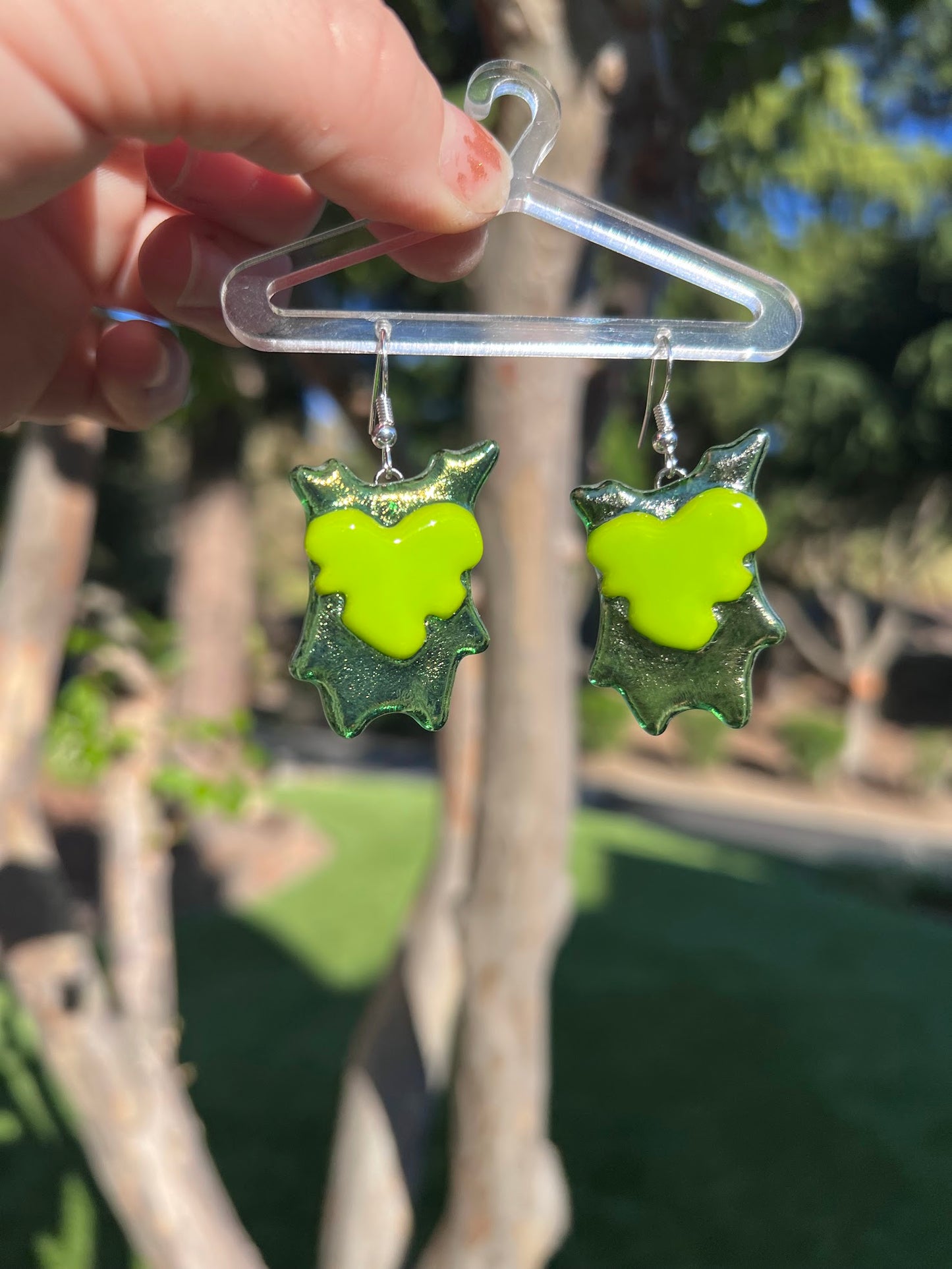Stained Glass Korok Earrings! Inspired by The Legend of Zelda / Breath of The Wild Video Game!