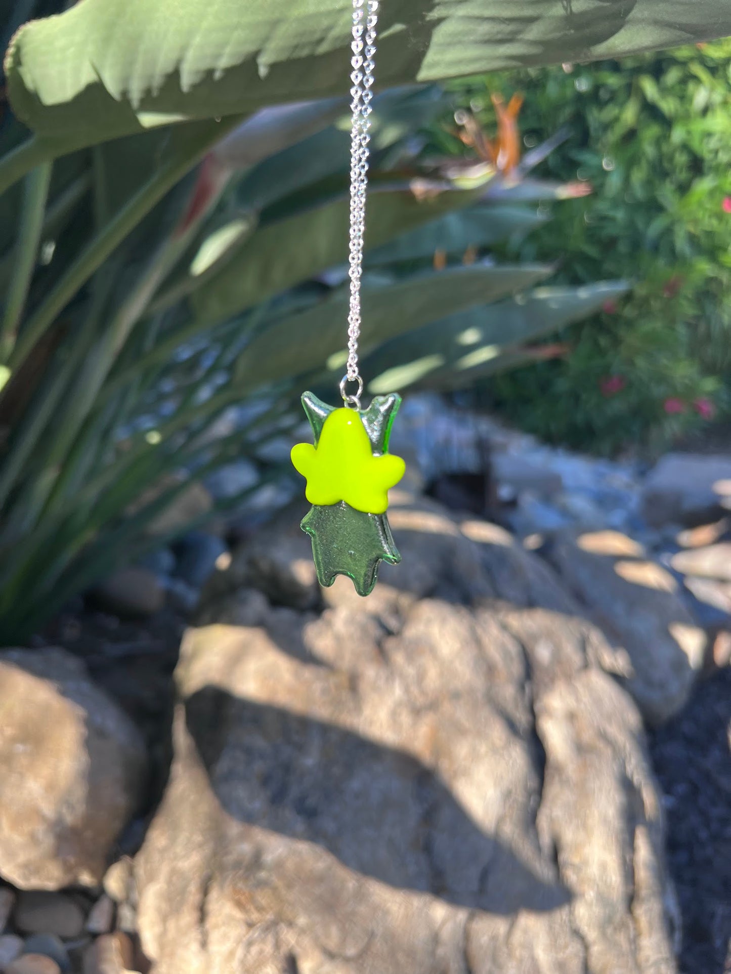 Stained Glass Korok Necklace! Inspired by The Legend of Zelda / Breath of The Wild Video Game!