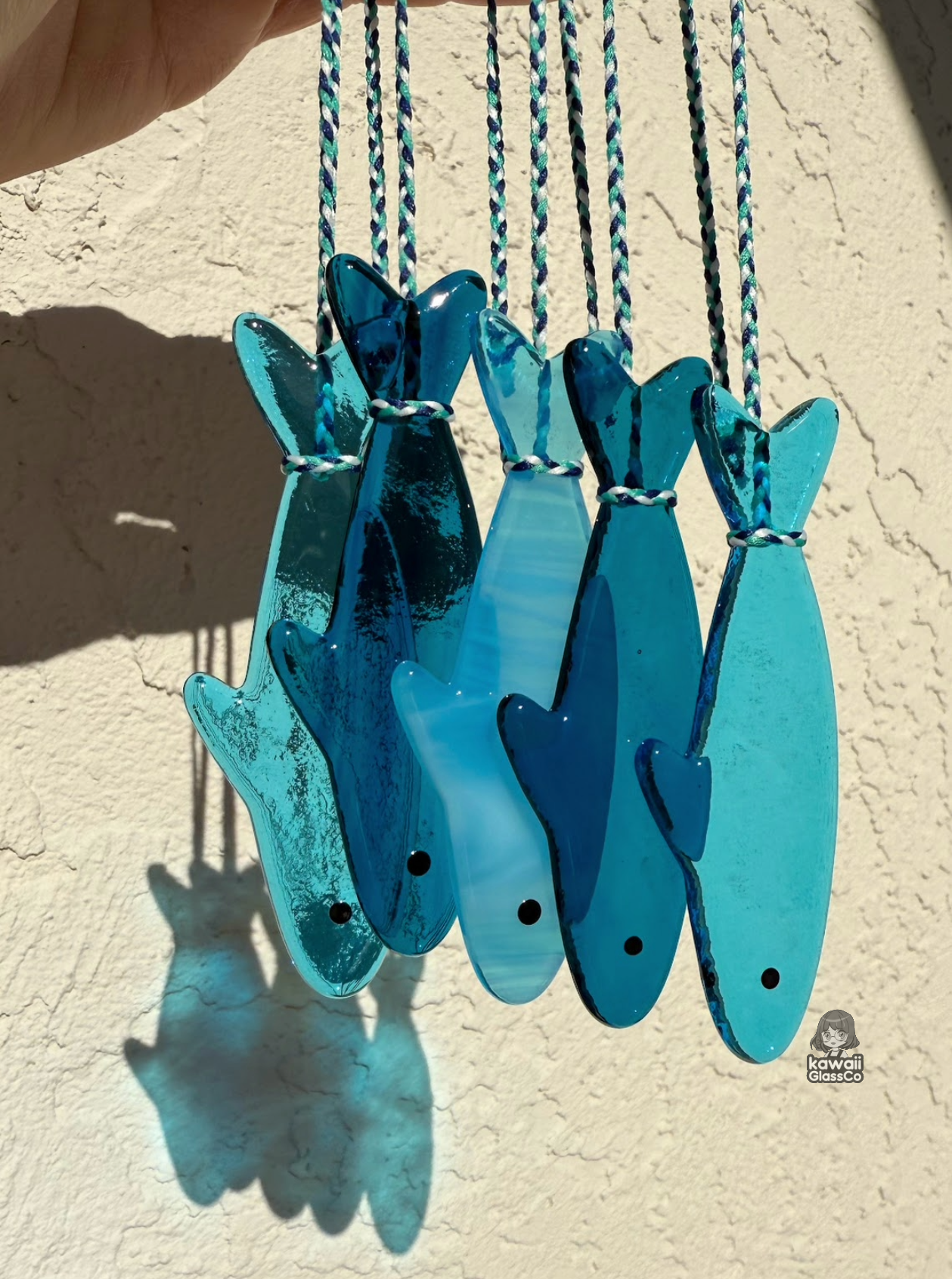 Handmade Stained Glass Sardine Suncatcher– Choose Your Color, Glittery Dichroic or a Mystery! Comes packaged in their own Metal Tin!