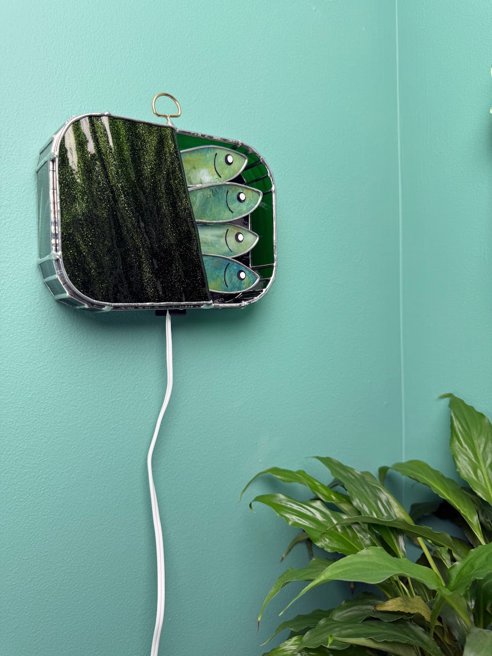 #023 Shimmering Green-dine 3D Tinned Sardine Lamp