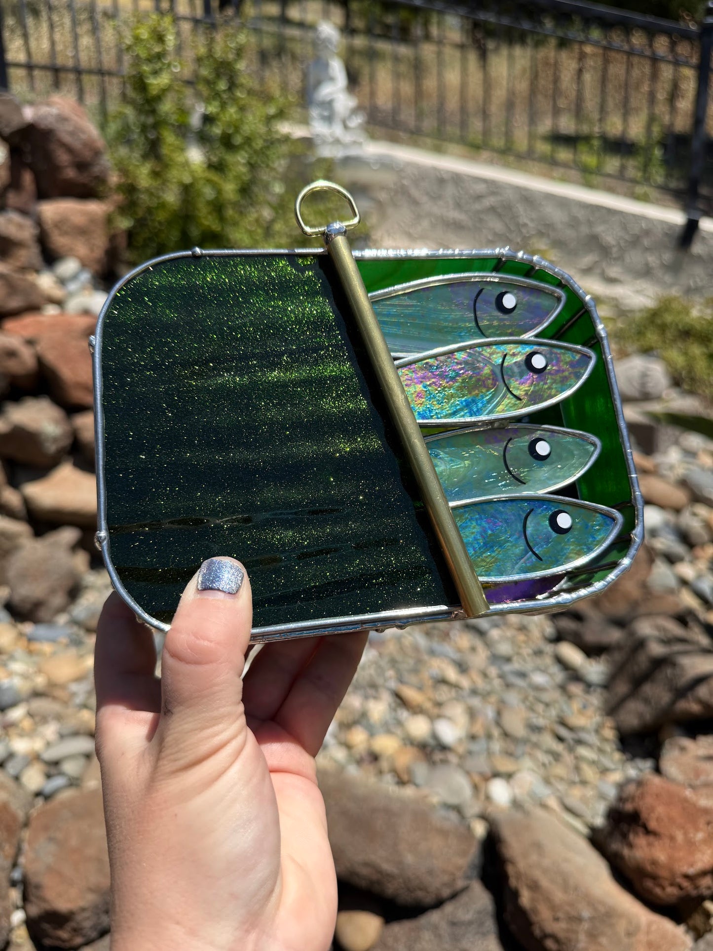 #045 Glistening Green-dine 3D Tinned Sardine Lamp