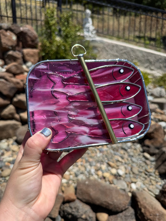 #048 Ruby Pink-dine 3D Tinned Sardine Lamp