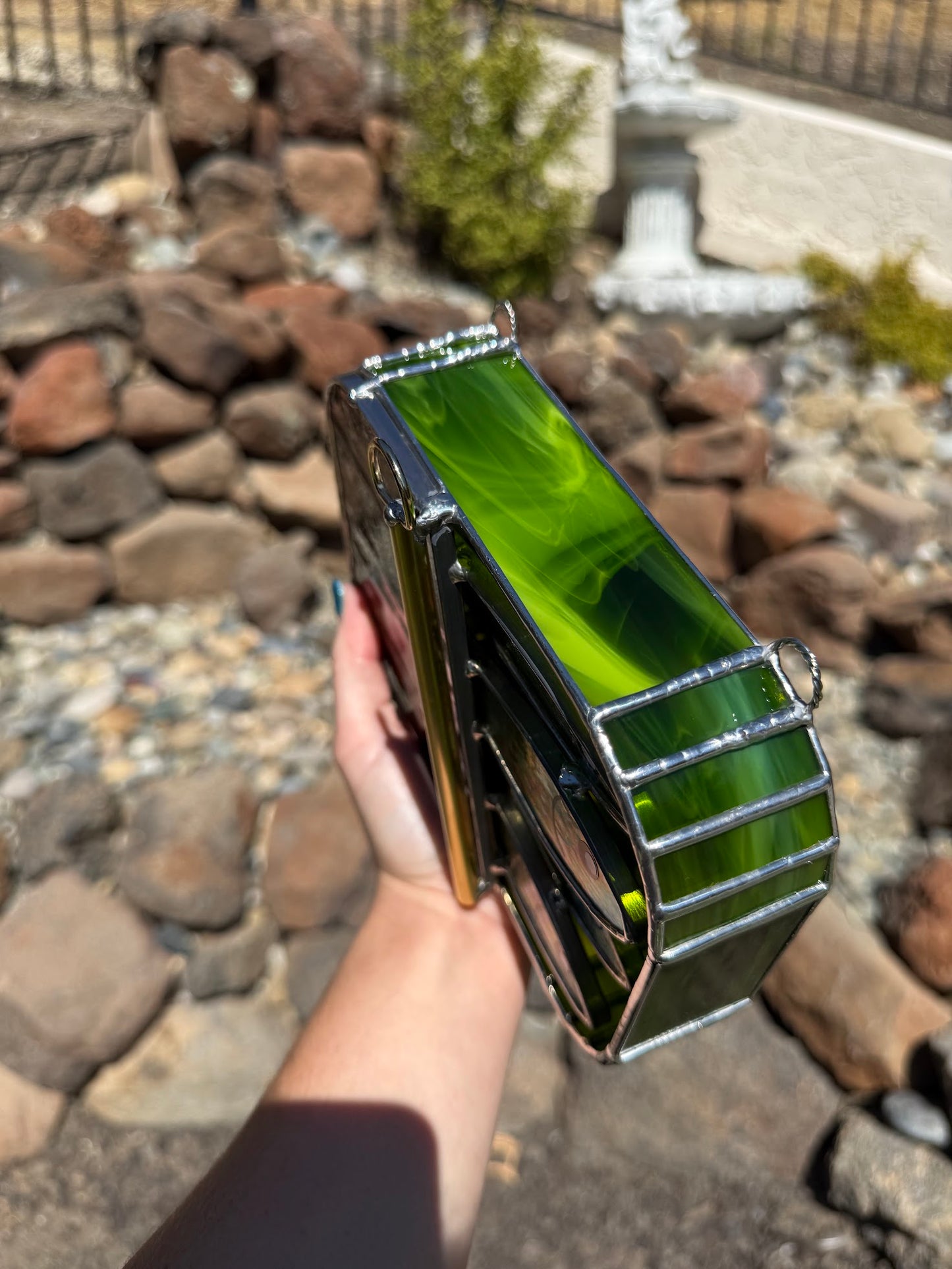 #029 Glittery Green-dine 3D Tinned Sardine Lamp