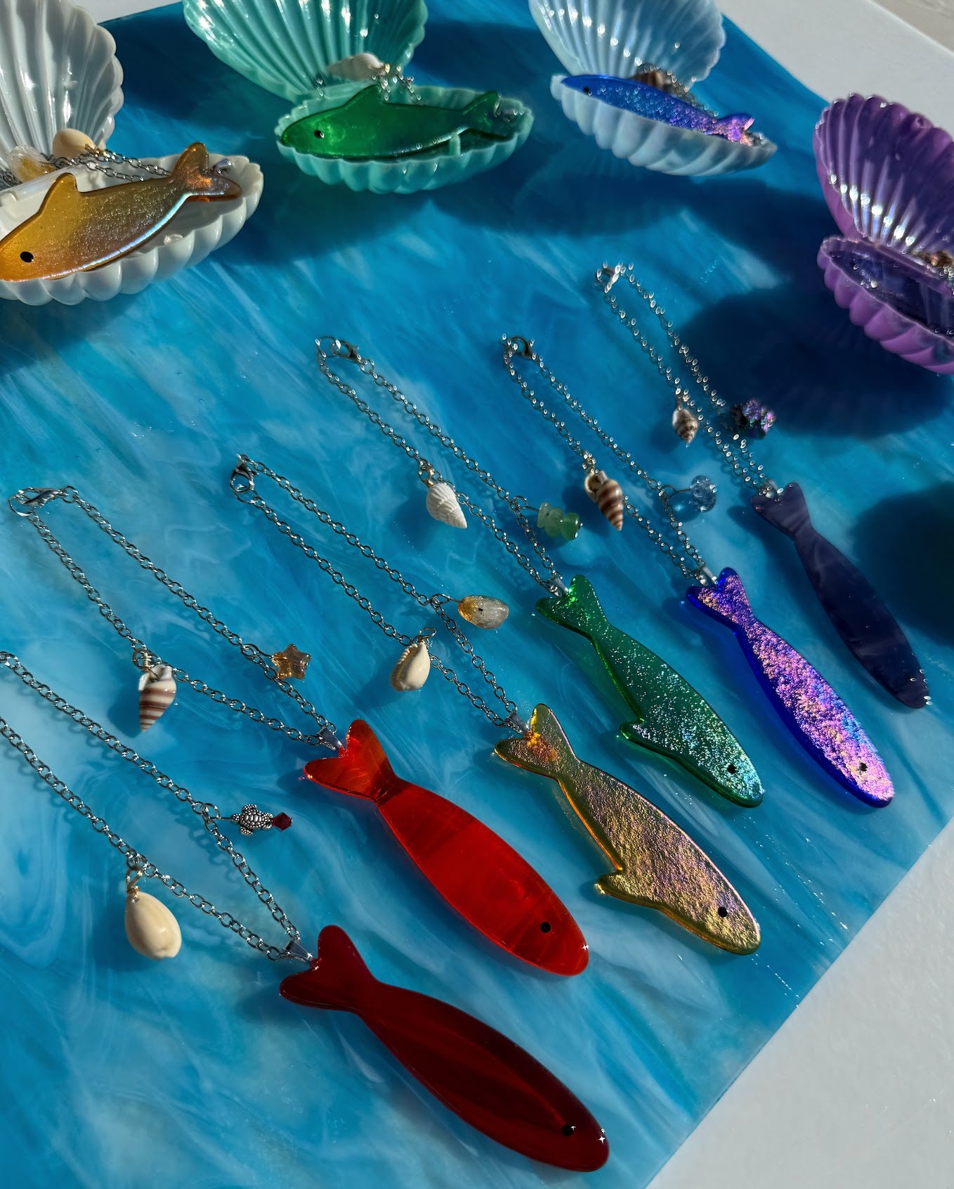 Stained Glass Sardine Car Charm! 6 Colors to Choose From! Handmade Fish Suncatcher