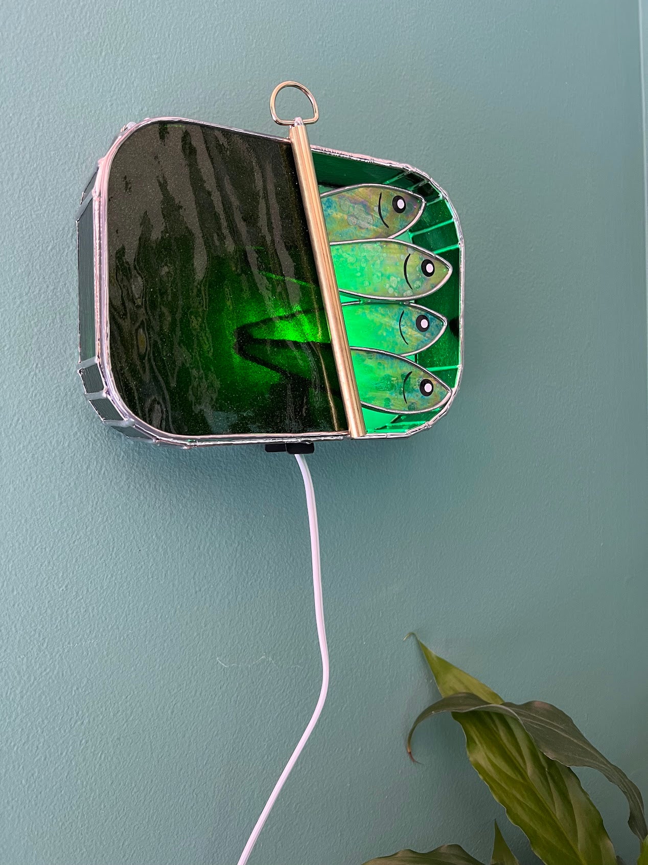 Iridescent Green-dines 3D Tinned Sardine Lamp