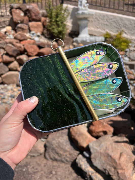 Iridescent Green-dines 3D Tinned Sardine Lamp