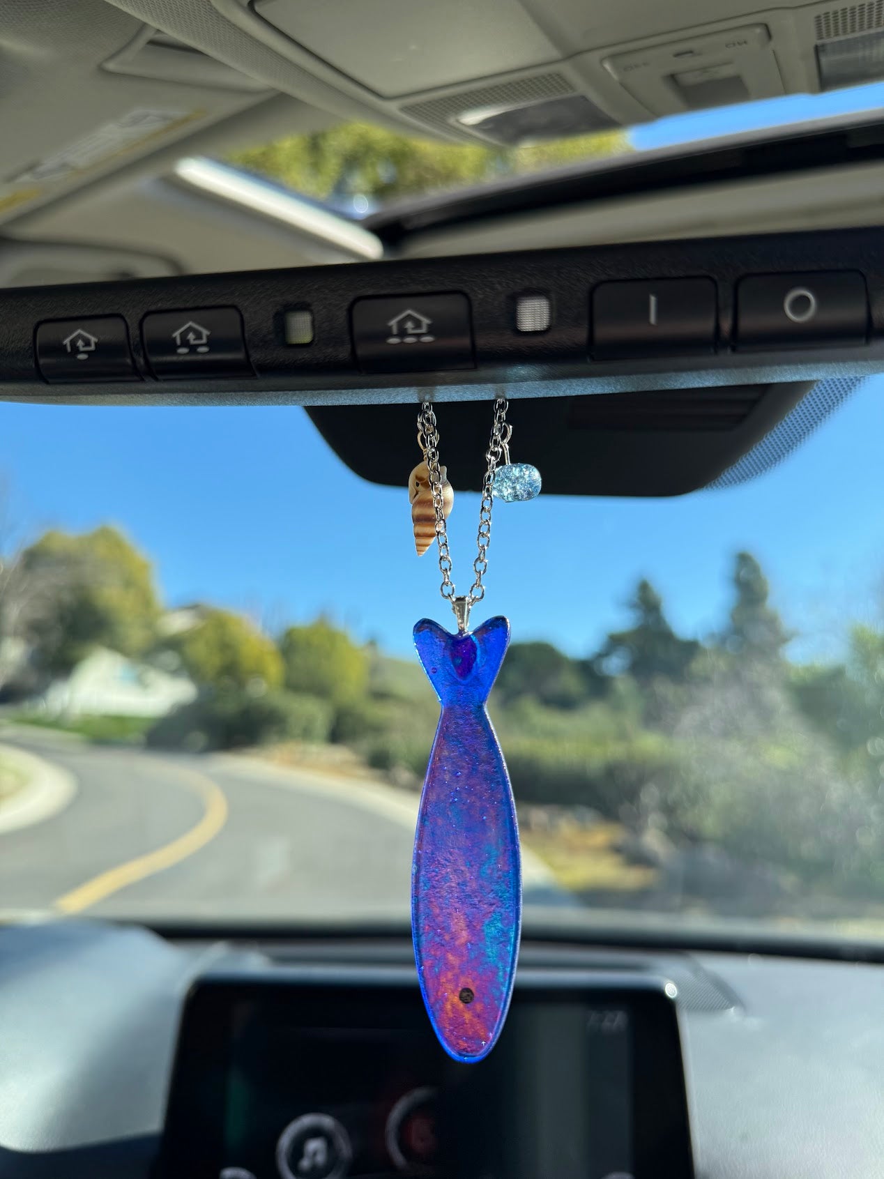 Stained Glass Sardine Car Charm! 6 Colors to Choose From! Handmade Fish Suncatcher