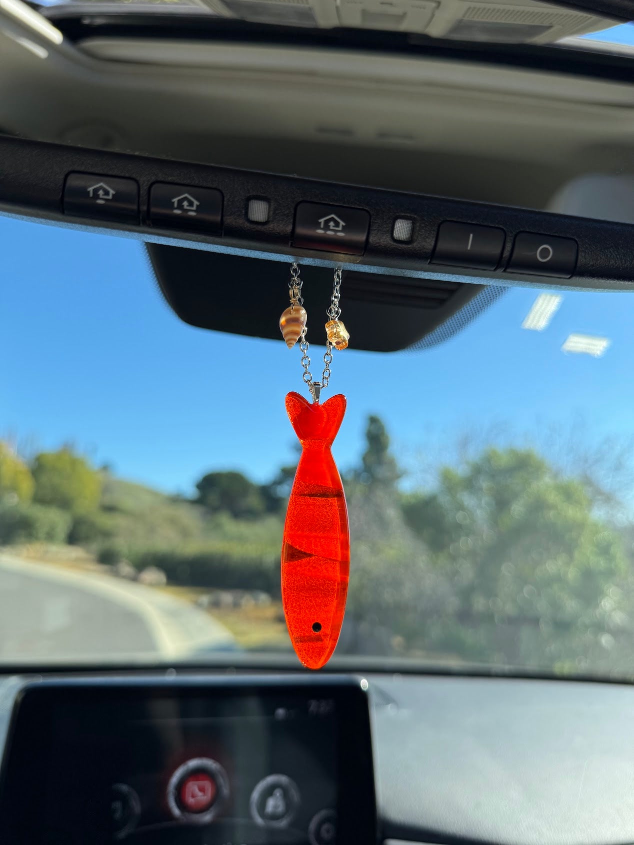 Stained Glass Sardine Car Charm! 6 Colors to Choose From! Handmade Fish Suncatcher