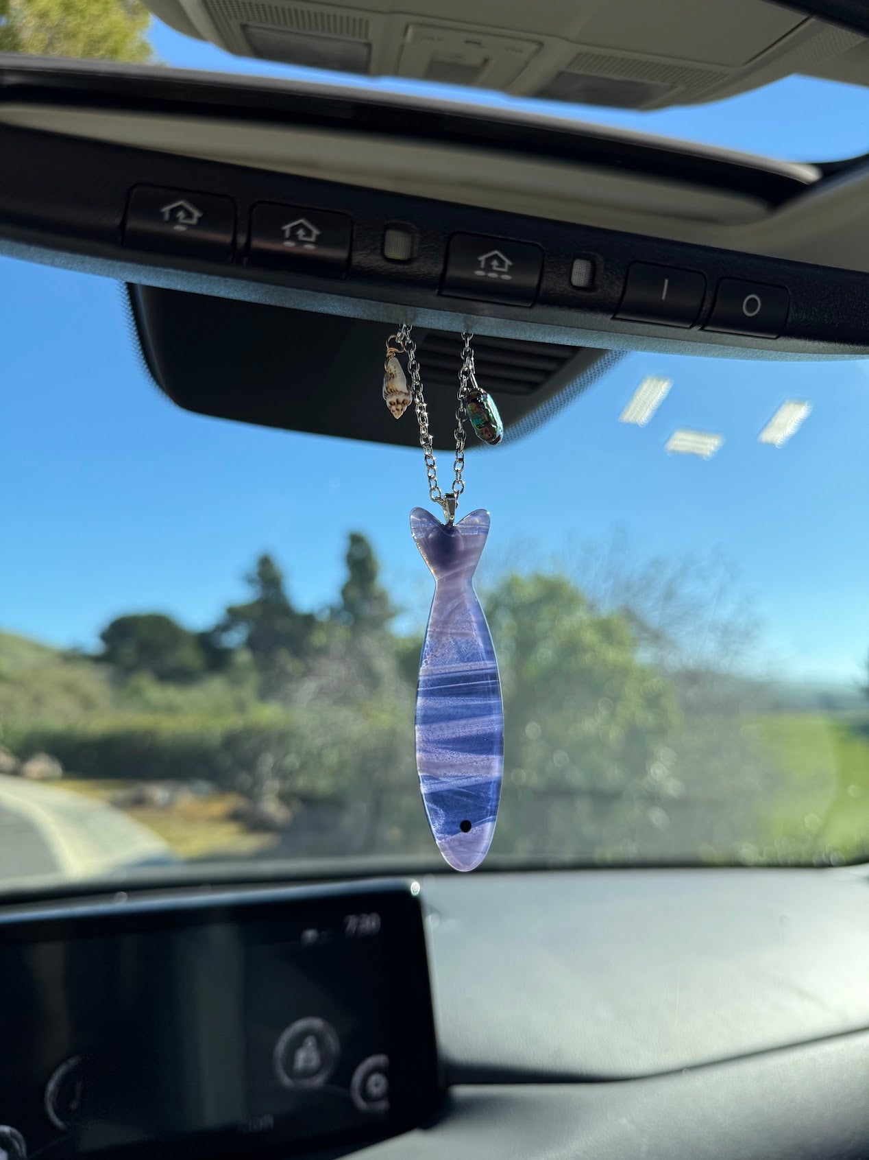 Stained Glass Sardine Car Charm! 6 Colors to Choose From! Handmade Fish Suncatcher