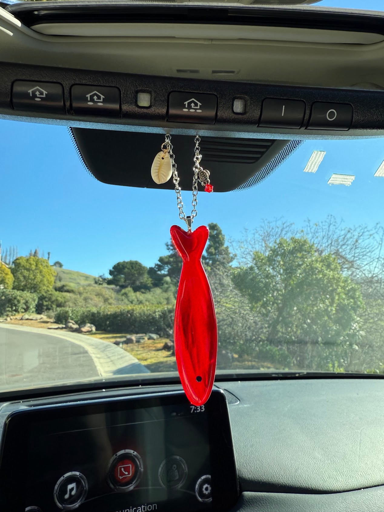 Stained Glass Sardine Car Charm! 6 Colors to Choose From! Handmade Fish Suncatcher